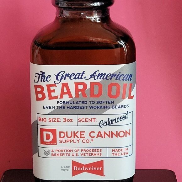 GREAT AMERICAN BEARD OIL - MADE WITH BUDWEISER 3 OZ BOTTLE - Picture 1 of 1